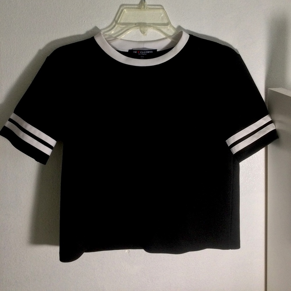 Black And White Crop Top